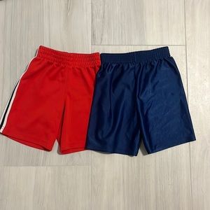 Lot of 2 Toddler Boys Shorts Red and Blue Size 3T